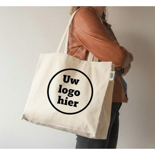 Fairtrade 310Gr/m2 OEKO-TEX® katoen shopper boodschappentas Fairtrade 310Gr/m2 OEKO-TEX® katoen shopper boodschappentas